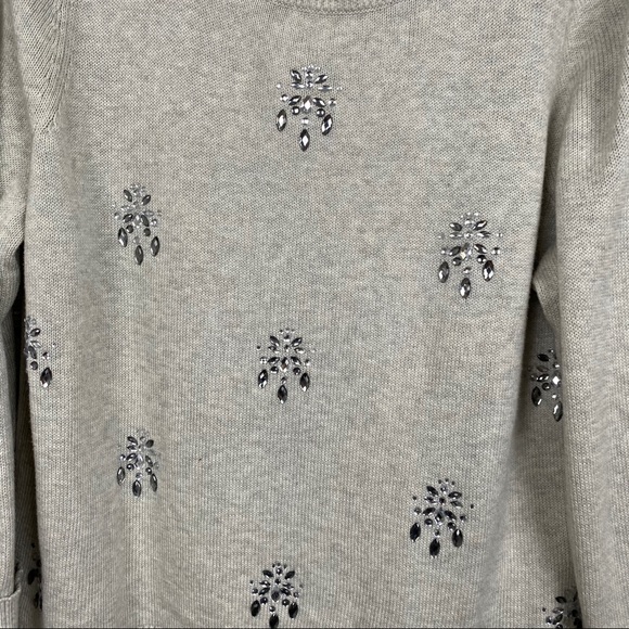 Lane Bryant Light Gray Crystal Detail Sweater - Picture 5 of 15